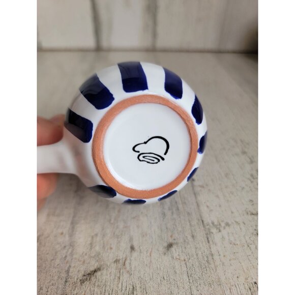 City to cottage mini creamer picture dark blue striped tea coffee‎ - Picture 7 of 7